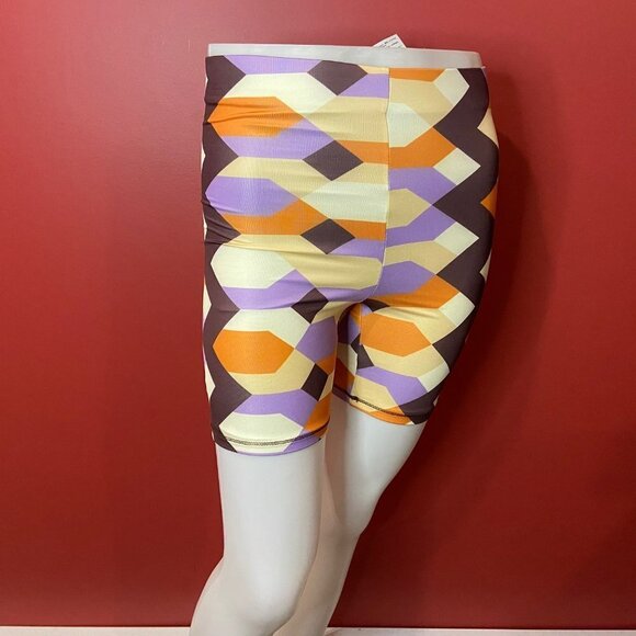 Zara Women's Geometric Print Bike Shorts - Size Small - NWT - Picture 2 of 4